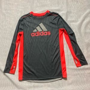 ADIDAS SPORT  A Long Sleeves  light gray,Orange Size M.